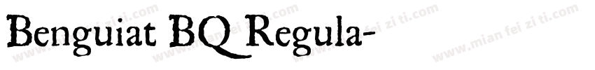 Benguiat BQ Regula字体转换